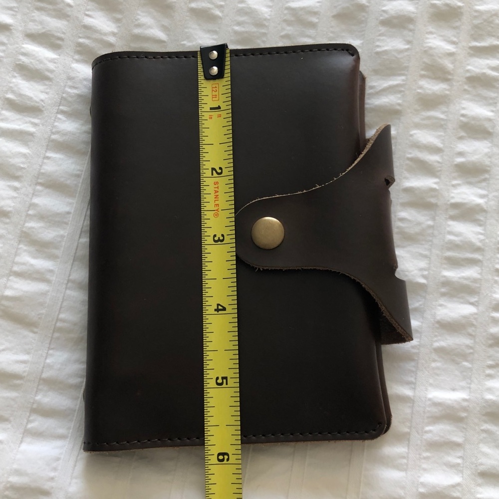 Genuine leather A6 planner with card slips - Picture 9 of 13